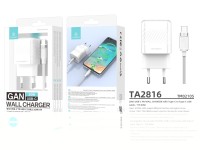 Techancy Carregador De Telemóvel De 20 W Branco TA2816, Carregamento Rápido Usb-C Pd Gan, Conjunto D Techancy Carregador De Telemóvel De 20 W Branco TA2816, Carregamento Rápido Usb-C Pd Gan, Conjunto D