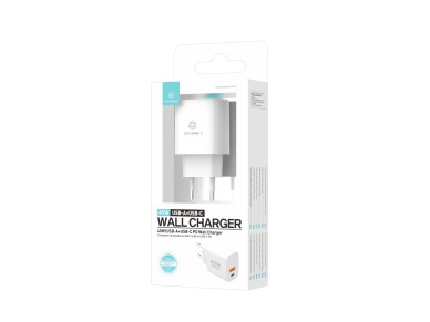 Techancy Carregador USB-A+USB-C TA2820, 45W PD, Dupla SaIda, Design Portatil, CompatIvel com M�ltipl