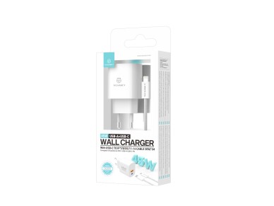 Techancy TA2820 USB-A+USB-C Charger, 45W PD, with 1m USB-C to Lightning Cable, Compatible with iPhon Techancy TA2820 USB-A+USB-C Charger, 45W PD, with 1m USB-C to Lightning Cable, Compatible with iPhon