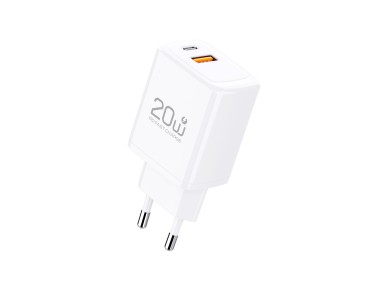 Cargador Techancy TA2825 PD3.0 de 20 W con dos puertos USB-C y USB-A, compatible con varios tel�fono