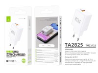 Techancy Carregador TA2825 PD3.0 20W com Duas Portas USB-C e USB-A Compativel com Diversos Telemovei Techancy Carregador TA2825 PD3.0 20W com Duas Portas USB-C e USB-A Compativel com Diversos Telemovei