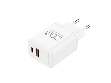 Cargador Techancy TA2825 PD3.0 de 20 W con dos puertos USB-C y USB-A, compatible con varios tel�fono