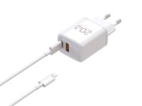 Techancy TA2826 PD3.0 20W Charger with Dual USB-C Ports and Lightning Cable Compatible with iPhone 8