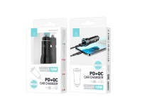 Techancy Carregador De Autom�vel Preto TC6411, Carregamento R�pido Pd+Qc 18w, Compat�vel Com Iphone/