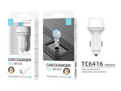 Cargador de coche Techancy TC6416 de 38 W, carga rápida PD3.0 + QC3.0, compatible con camiones 