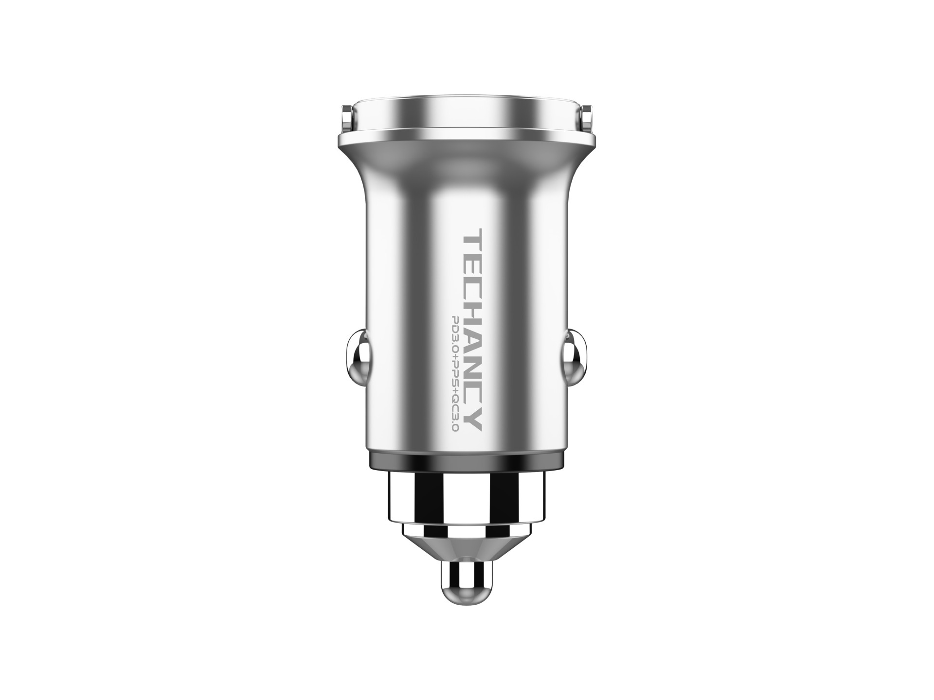 Techancy Mini Carregador TC6425, 33W, USB-A+USB-C, Liga de AlumInio, CompatIvel com Carros, Design S