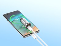 Techancy Mini Carregador TC6426, 33W, USB-A+USB-C, com Cabo USB-C para USB-C de 1m, Liga de AlumInio Techancy Mini Carregador TC6426, 33W, USB-A+USB-C, com Cabo USB-C para USB-C de 1m, Liga de AlumInio