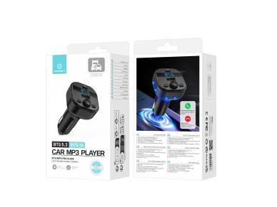 Techancy Leitor MP3 para Carro TE0873, Dupla Porta USB 3.1A, FM, U Disk, TF Card, Compativel 12V-24V
