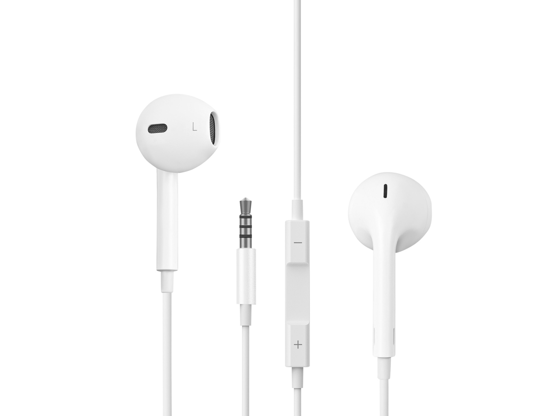 Techancy Auscultadores Intra-Auriculares Brancos 1,2 M TD8029, Com Controlo De Volume Do Microfone,