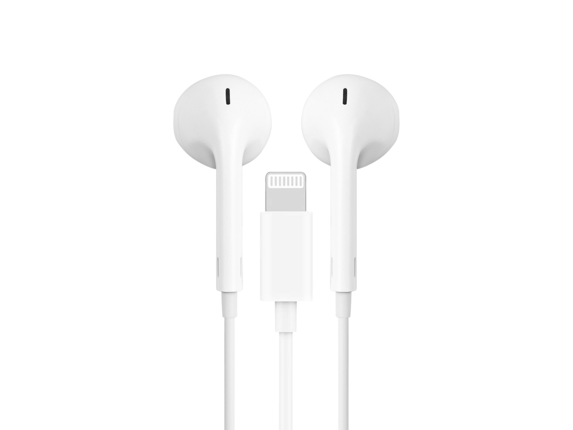 Techancy TD8034 Stereo Headphones for iPhone 8/X/11-14, White, with Microphone, Powerful Bass and Vo