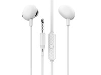 Techancy Auricular Com Fios De 3,5 Mm Branco TD8040, Auricular Com Fun��o De Microfone, Compat�vel C