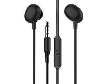 Techancy 3.5mm Wired Headset Black TD8040, Headset with Microphone Function, Compatible with Mobile 