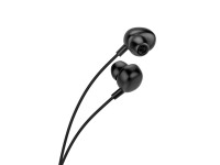 Techancy 3.5mm Wired Headset Black TD8040, Headset with Microphone Function, Compatible with Mobile 