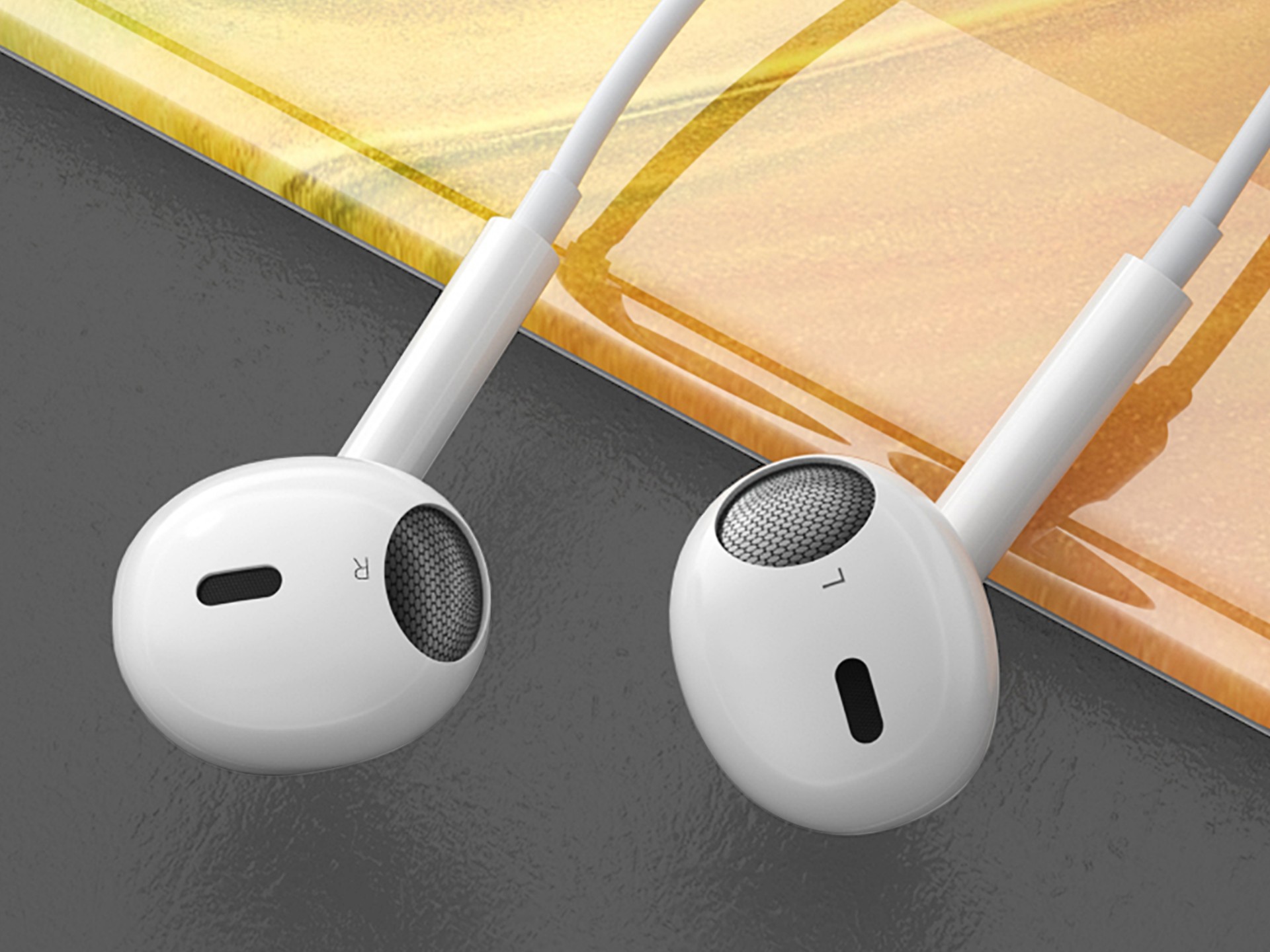 Techancy Auricular Estéreo Lightning Branco TD8047, Com Microfone, Controlo Do Volume De Chamadas,