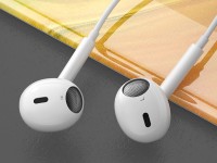 Techancy Auricular Est�reo Lightning Branco  TD8047, Com Microfone, Controlo Do Volume De Chamadas, 