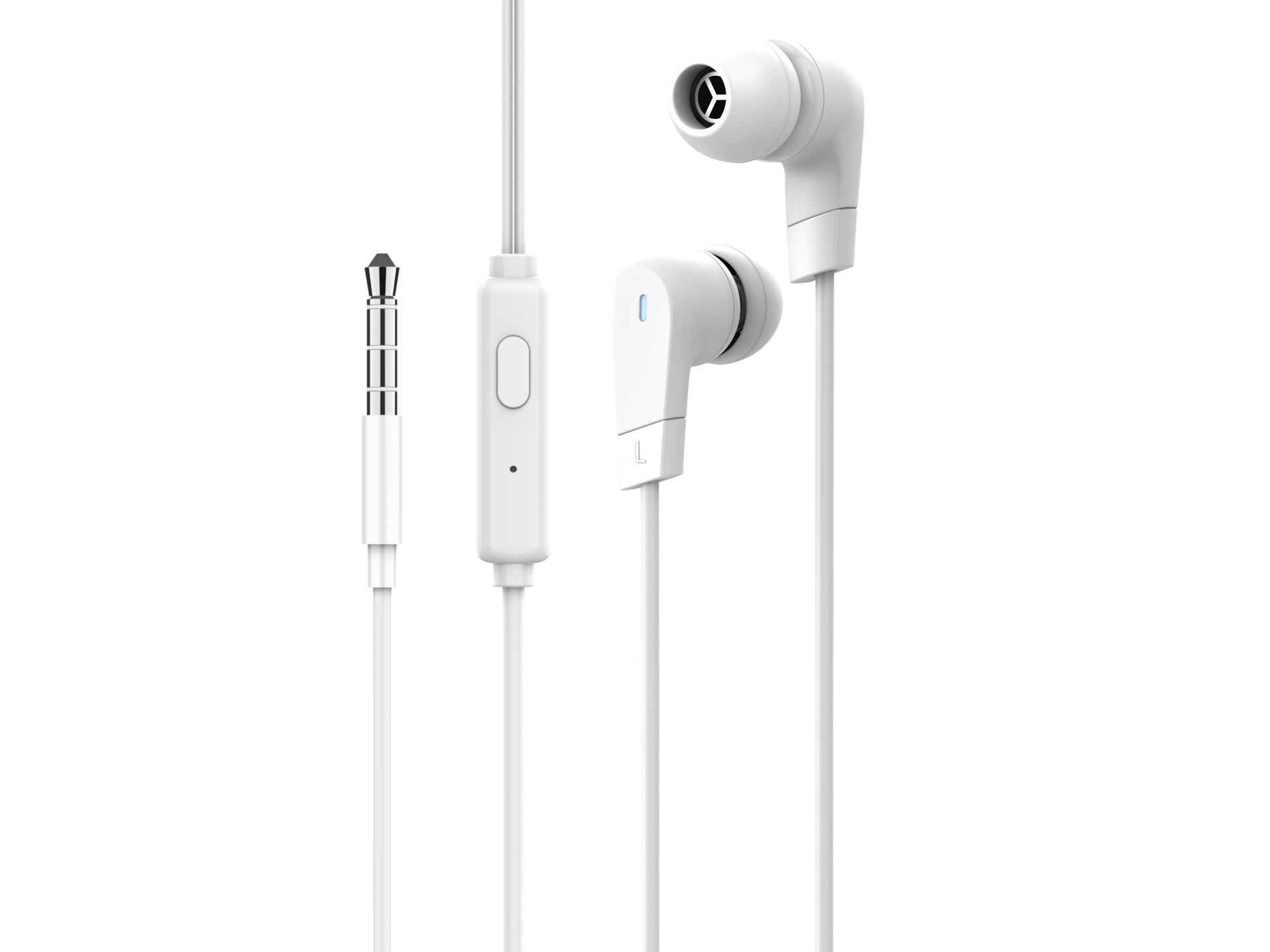 Techancy TD8054 Stereo Headset, 1.2 Meters, 3.5mm, Clear Sound Quality, Comfortable to Wear, White
