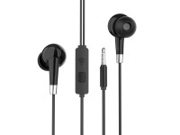 Techancy Auscultadores Intra-Auriculares Com Fios Pretos 1,2 M TD8056, Tomada De 3,5 Mm Compat�vel C