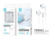 Techancy Auscultadores Estéreo Com Fios Brancos De 1,2 M TD8062, Tomada De 3,5 Mm, Compatível Com Te Techancy Auscultadores Estéreo Com Fios Brancos De 1,2 M TD8062, Tomada De 3,5 Mm, Compatível Com Te