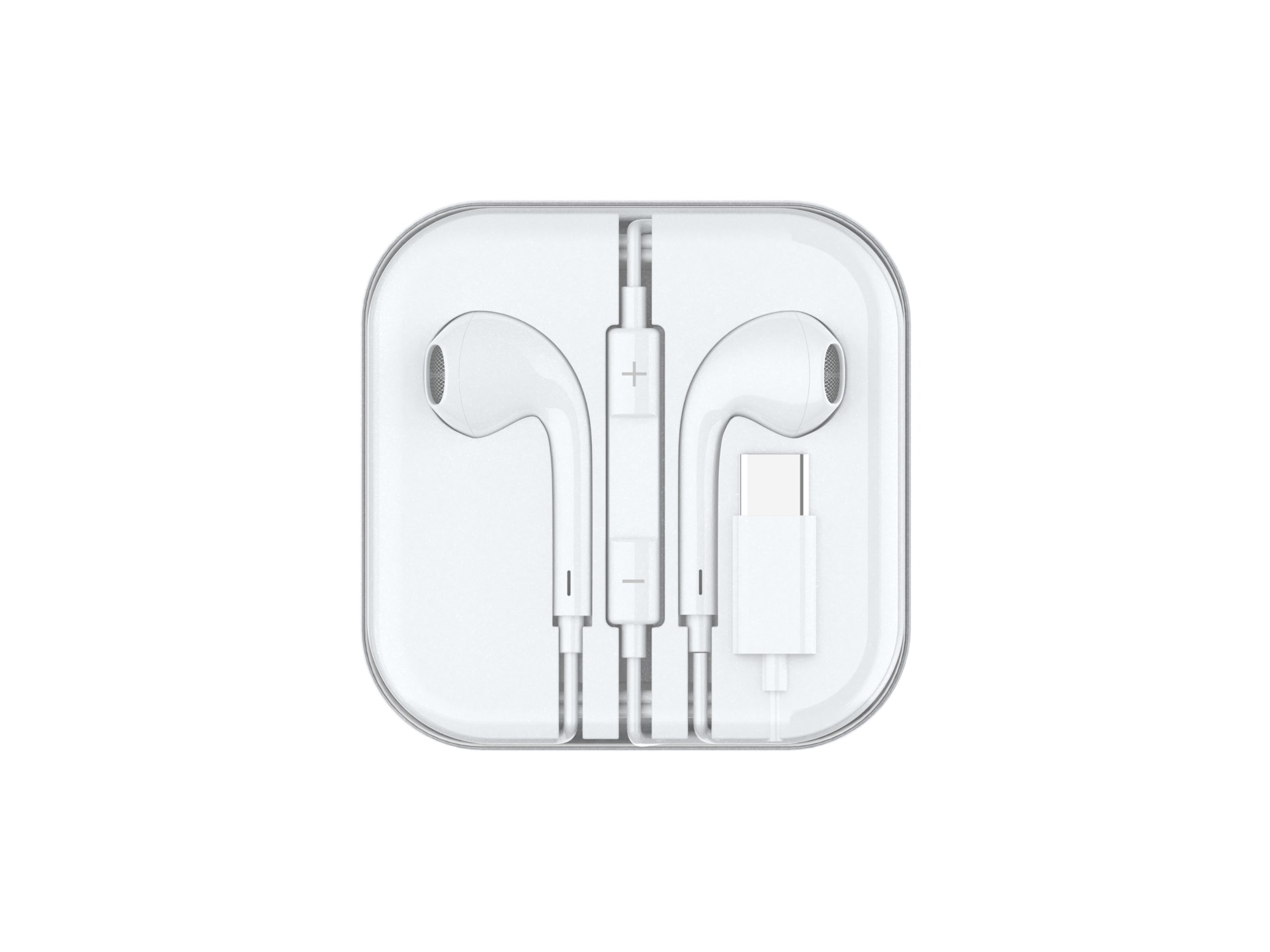 Techancy Auricular Estéreo Com Fios Branco 1,2 M TD8063, Chip Dsp Tipo C Compatível Com Samsung/Huaw