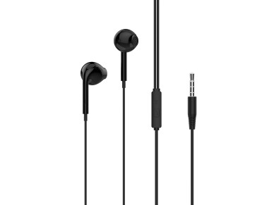 Techancy TD8085 Black In-Ear Headphones 1.2m with Cable and Microphone, 3.5mm Music Headphones