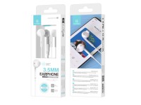Techancy Auscultadores Intra-Auriculares Brancos 1.2m TD8085 Com Cabo E Microfone, Auscultadores Par Techancy Auscultadores Intra-Auriculares Brancos 1.2m TD8085 Com Cabo E Microfone, Auscultadores Par