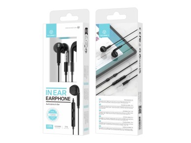 Techancy TD8086 Black In-Ear Headphones 1.2m with Cable and Microphone, 3.5mm Music Headphones Techancy TD8086 Black In-Ear Headphones 1.2m with Cable and Microphone, 3.5mm Music Headphones