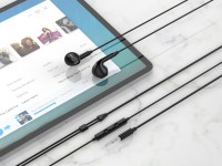 Techancy TD8086 Black In-Ear Headphones 1.2m with Cable and Microphone, 3.5mm Music Headphones Techancy TD8086 Black In-Ear Headphones 1.2m with Cable and Microphone, 3.5mm Music Headphones
