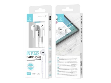 Techancy Auscultadores Intra-Auriculares Brancos 1.2m TD8086 Com Cabo E Microfone, Auscultadores Par Techancy Auscultadores Intra-Auriculares Brancos 1.2m TD8086 Com Cabo E Microfone, Auscultadores Par