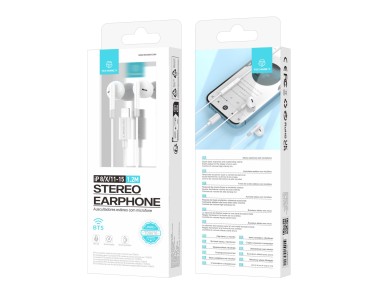 Techancy Auscultadores Est�reo Para M�sica TD8070 Branco, Fun��o De Conversa��o, Conetor Lightning, 
