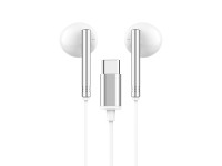 Techancy Auscultadores Est�reo Em Metal Branco TD8090, Porta Dsp/Type-C Compat�vel Com Samsung/Huawe