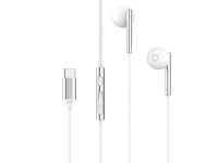 Techancy TD8090 White Metal Stereo Headphones, DSP/Type-C Port Compatible with Samsung/Huawei/Xiaomi