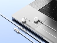Techancy TD8090 White Metal Stereo Headphones, DSP/Type-C Port Compatible with Samsung/Huawei/Xiaomi