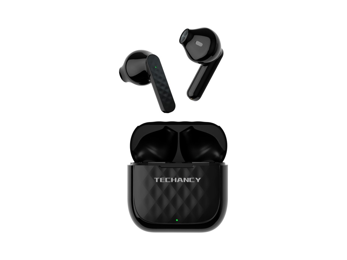 Techancy KP2704 Black Wireless Headphones, 10M Wireless Stereo Connection, 3-4 Hours Music Playback