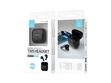 Techancy Auscultadores Sem Fios Pretos  KP2704, Liga��o Est�reo Sem Fios De 10 M, Reprodu��o De M�si