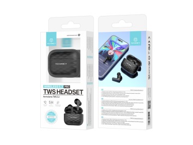 Techancy Auscultadores Sem Fios Pretos, KP2705, Liga��o Est�reo Sem Fios De 10 M, Reprodu��o De M�si