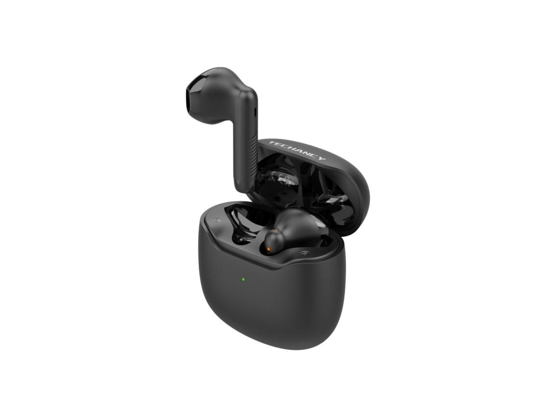 Techancy Auricular TWS KP2709 Sem Fios 5.3 Bluetooth Porta Type C Distancia de 10m 5h de Musica Esto
