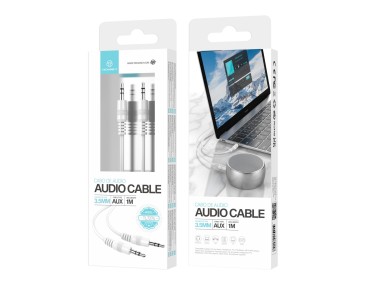 Techancy Cabo De �udio De 3,5 Mm Branco  TL7274, 1 Metro, Para Colunas, Computadores, Autom�veis, Au
