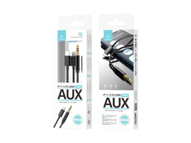 Techancy Lightning to 3.5mm AUX Cable TL7327, length 1m, ideal for car audio, home audio and headpho
