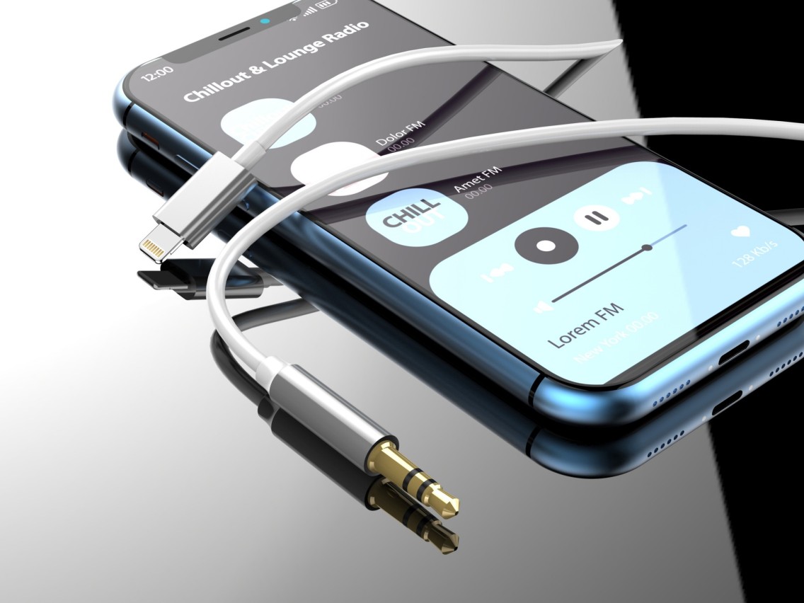 Techancy Audio Cable, Lightning to 3.5mm Connector TL7327, 1m, Connects to Car, Headphones, Etc., Hi
