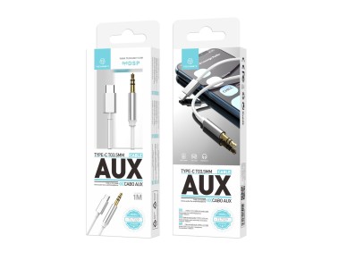 Techancy TL7329 Aux Audio Cable, Type-C to 3.5mm, 1m, for Car Audio and Headphones, Quality Sound