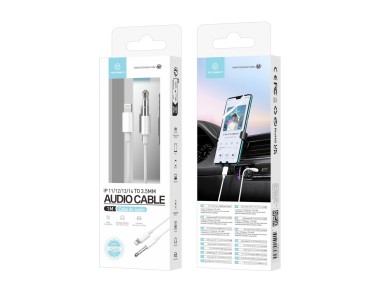 Techancy Cabo De �udio KQ2601, Compat�vel Com O Conetor Ip8/11-14to3.5mm, 1m, Est�vel E Fi�vel. Qual