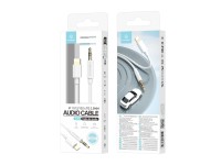Techancy KQ2602 Automotive Aux Audio Cable, Iph8/X/11-14 to 3.5mm, 1 Meter, Hifi Sound Quality, Whit