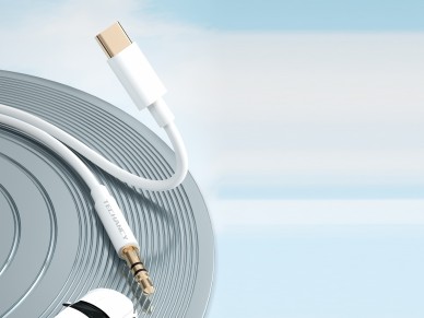 Techancy Automotive Aux Audio Cable  KQ2602, Tipo-C Para 3,5 Mm, 1 Metro, Qualidade De Som Hifi,Bran
