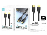 Techancy Cabo Hdtv De Alta Velocidade  TL7265,3m, Ecr� Hd 1080p Para Televisores, Computadores, Proj