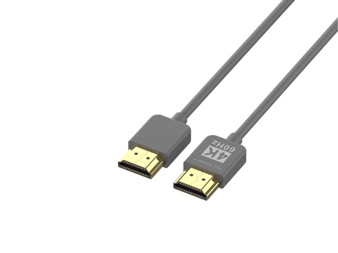 Cable de video HDMI 4K Techancy TL7292, 1,5 m, gris, compatible con 4K a 60 Hz, ideal para computado