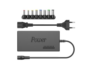 Techancy Universal Adapter for Laptop 120W TL7341 Black, Input 110-240V, Output 120W, with Multiple 