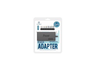 Techancy Universal Adapter for Laptop 120W TL7341 Black, Input 110-240V, Output 120W, with Multiple 