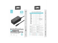 Techancy TL7344 Universal Power Adapter for Laptops, with 70W Power, 10 Connectors and Overcurrent a Techancy TL7344 Universal Power Adapter for Laptops, with 70W Power, 10 Connectors and Overcurrent a