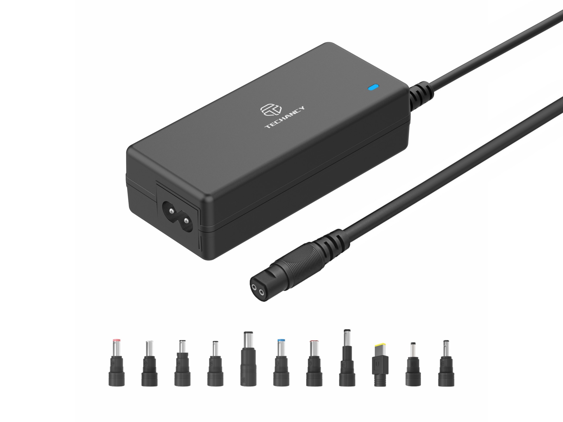 Techancy Adaptador de energia universal TL7344 para laptops, com potência de 90W, 11 conectores e p