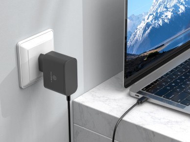 Techancy 65W GaN USB-C Fast Charger TL7347, Small and Portable, Compatible with Multiple Devices